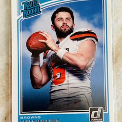 2018 Baker Mayfield Donruss Rated Rookie Card Browns/Panthers/Rams/Buccaneers RC