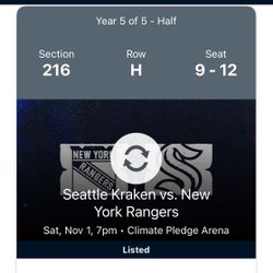 Kraken Vs Rangers Tickets (4)