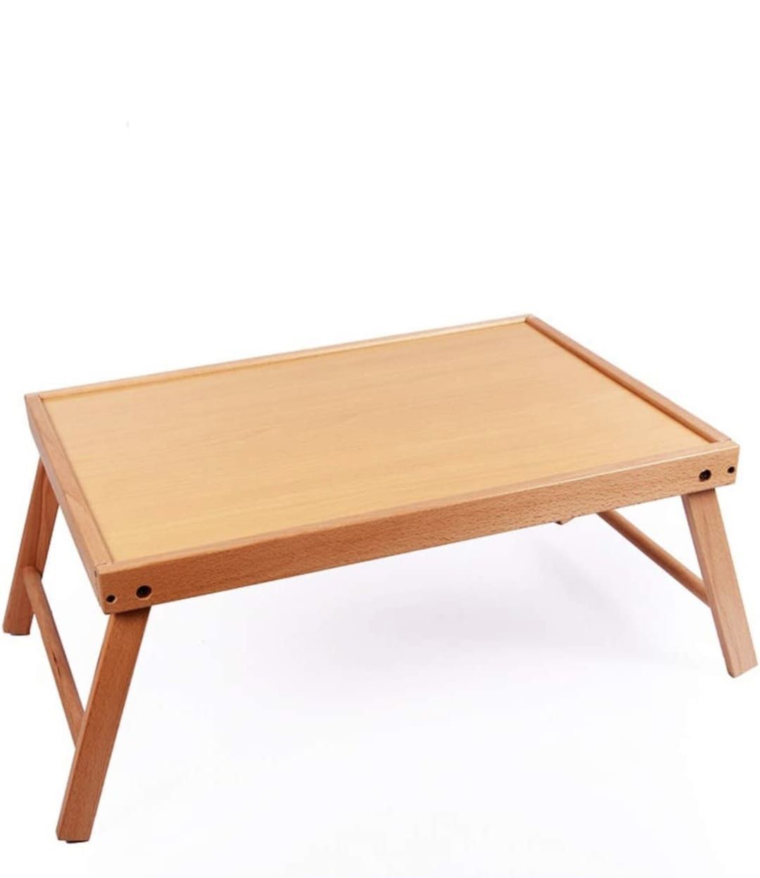 Folding portable bamboo table 