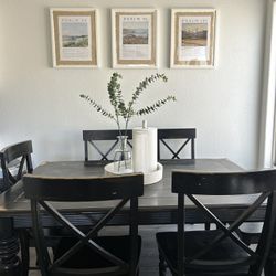 4 Farmhouse Wood Dining Chairs