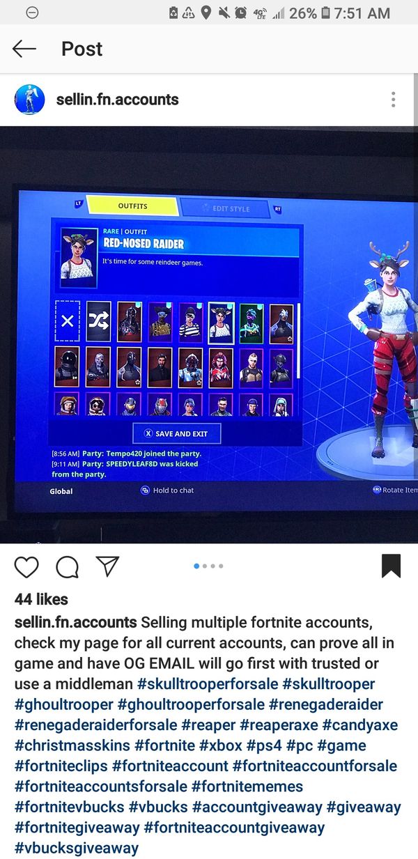 fortnite accounts - middleman fortnite accounts