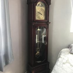 Traditional Cherry Floor Standing Grandfather Clock