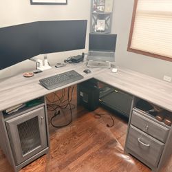 Grey L shaped Desk 