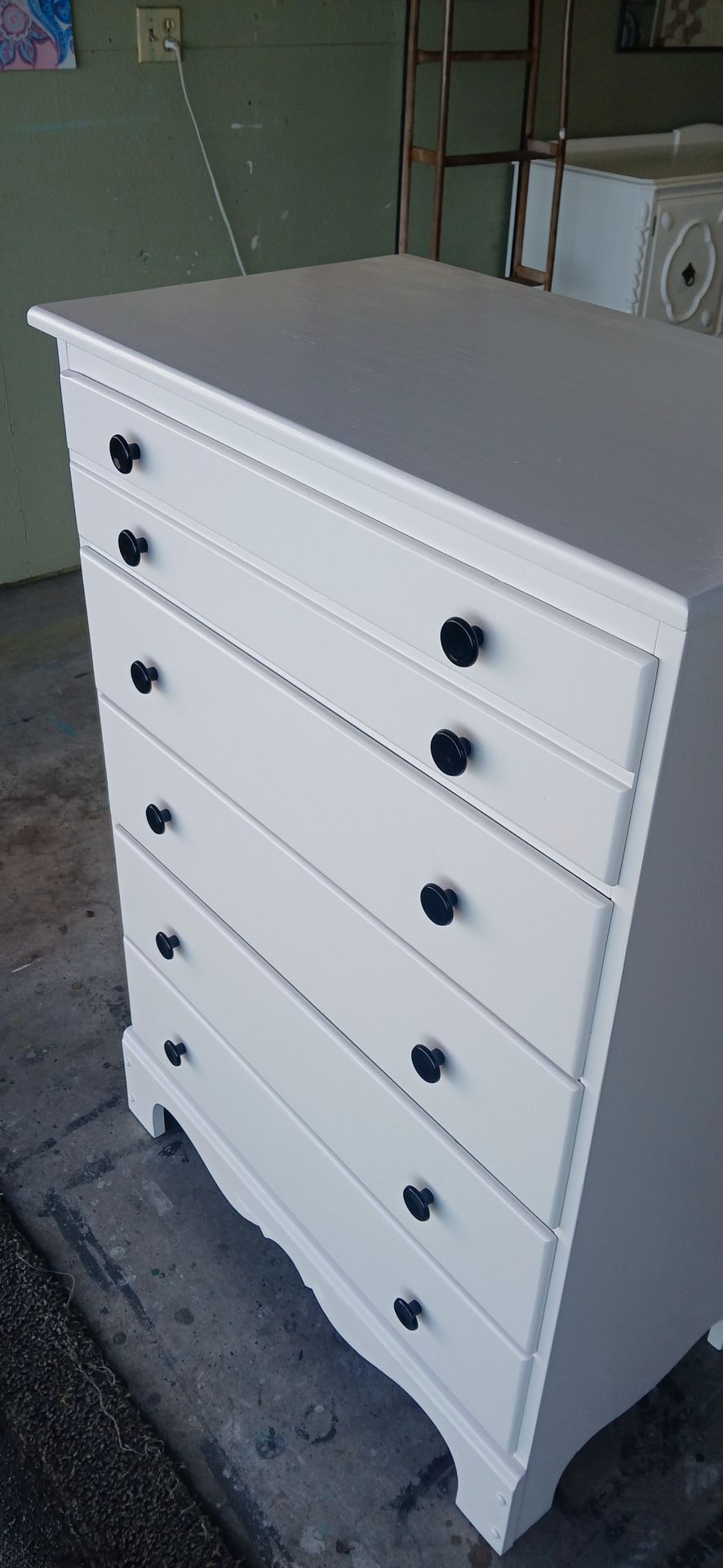 Refurbished Solid Wood Highboy Dresser