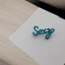 SEXY brooch Pin Blue rhinestone Fashion costume jewelry USA Seller