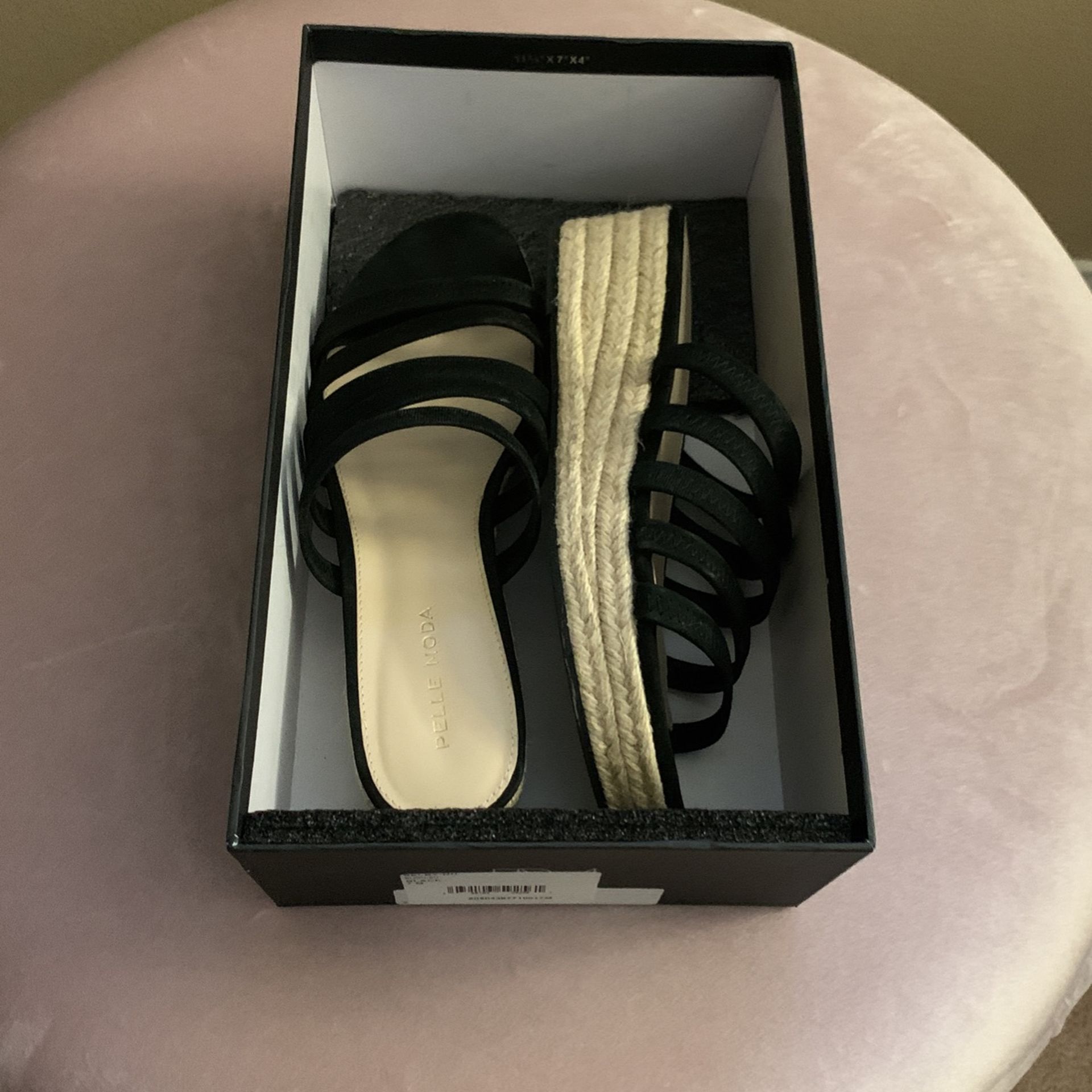 Black Platform Sandals Size 7