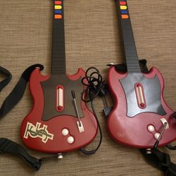 Guitar Hero Gibson PS2 Model PSLGH PlayStation 2 Wired Guitar Red Octane Tested