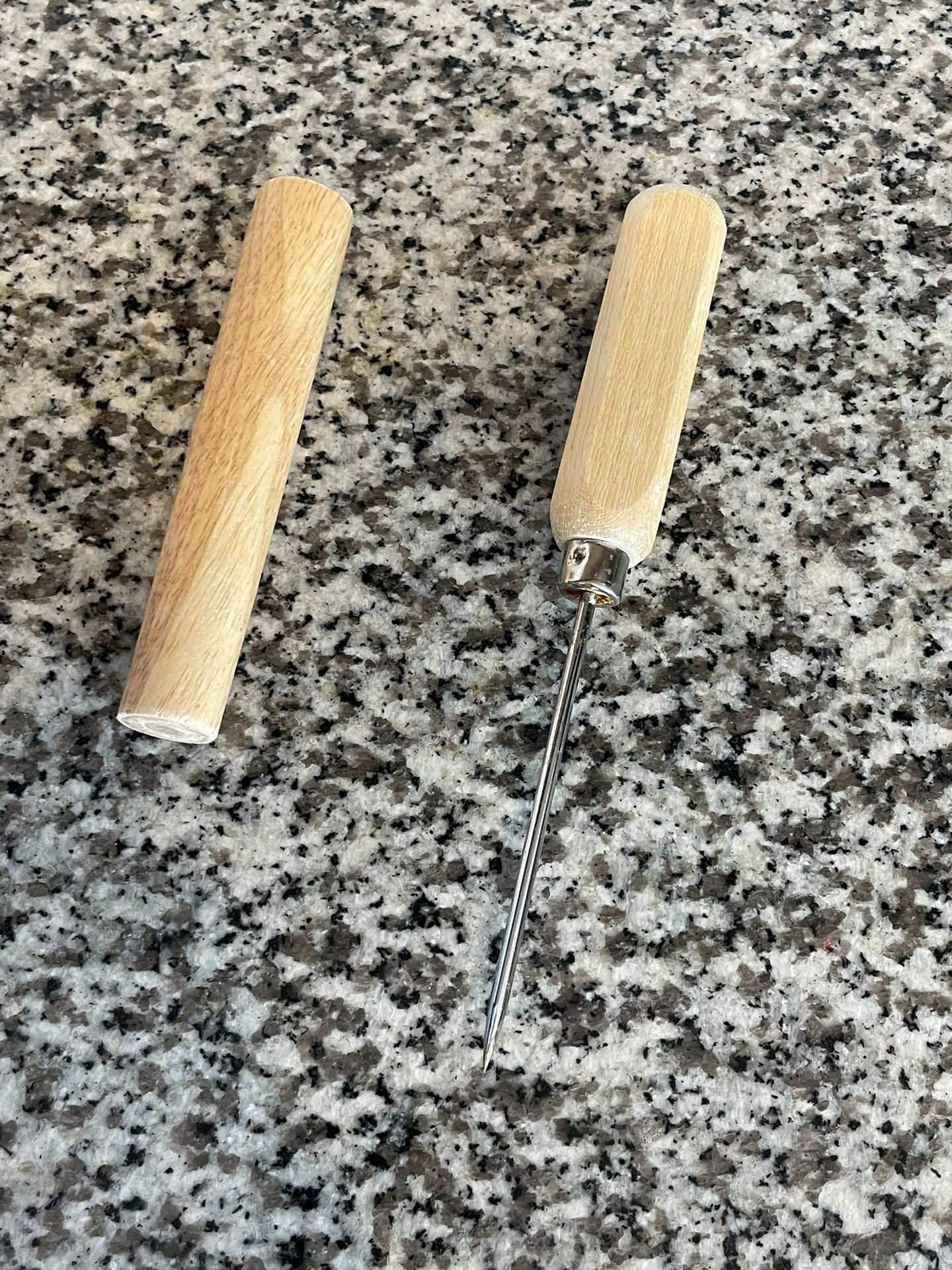 Craft Wood Ice Pick With Safety Cover