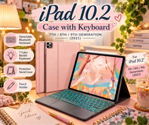 iPad 10.2” Keyboard Case – Bluetooth Backlit Keyboard – 7th/8th/9th Gen