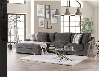 Light grey or charcoal sectional | NEW IN BOX