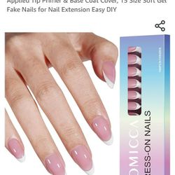 French Gel Nail Tips, 3 in 1