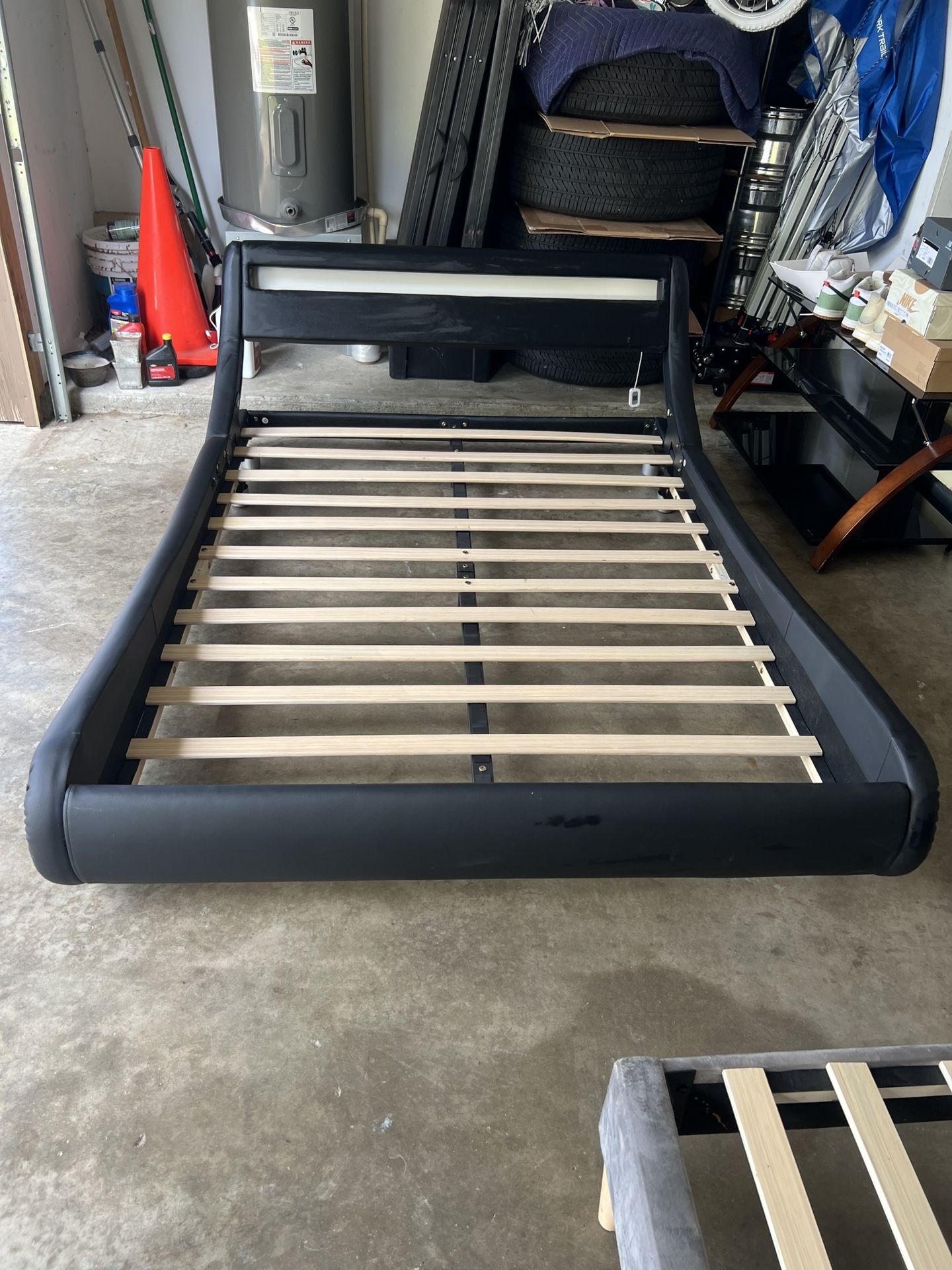 Black Full Size Platform Bed Frame