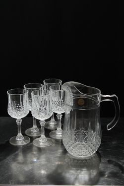 Crystal Pitcher and Cups