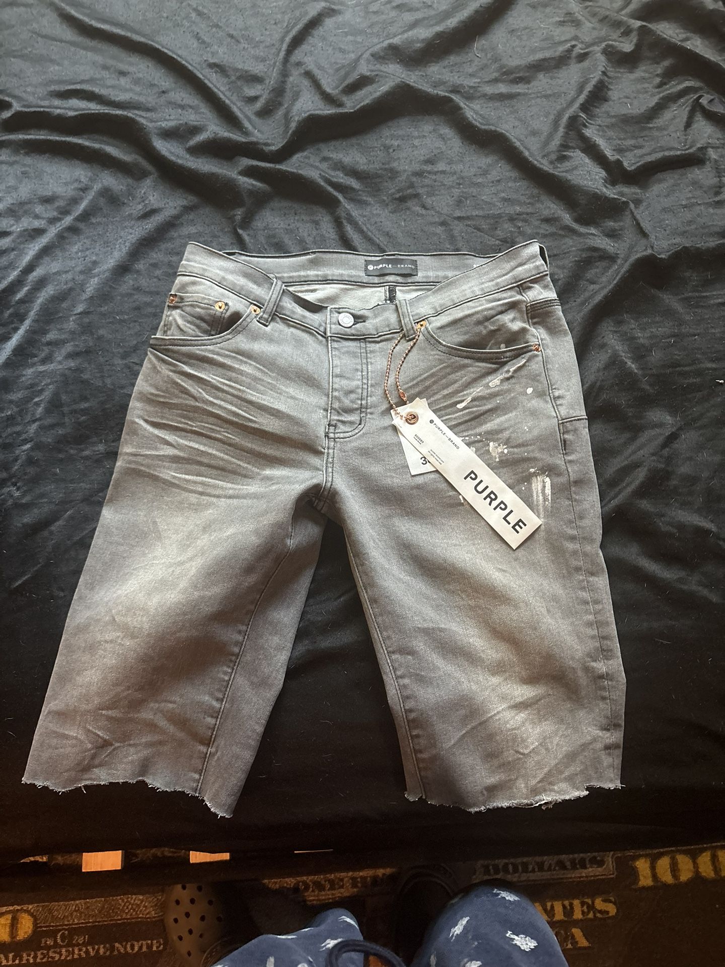Purple Jean Shorts