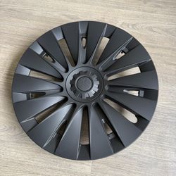 New Set Of 4 Tesla Hubcaps Matte Black
