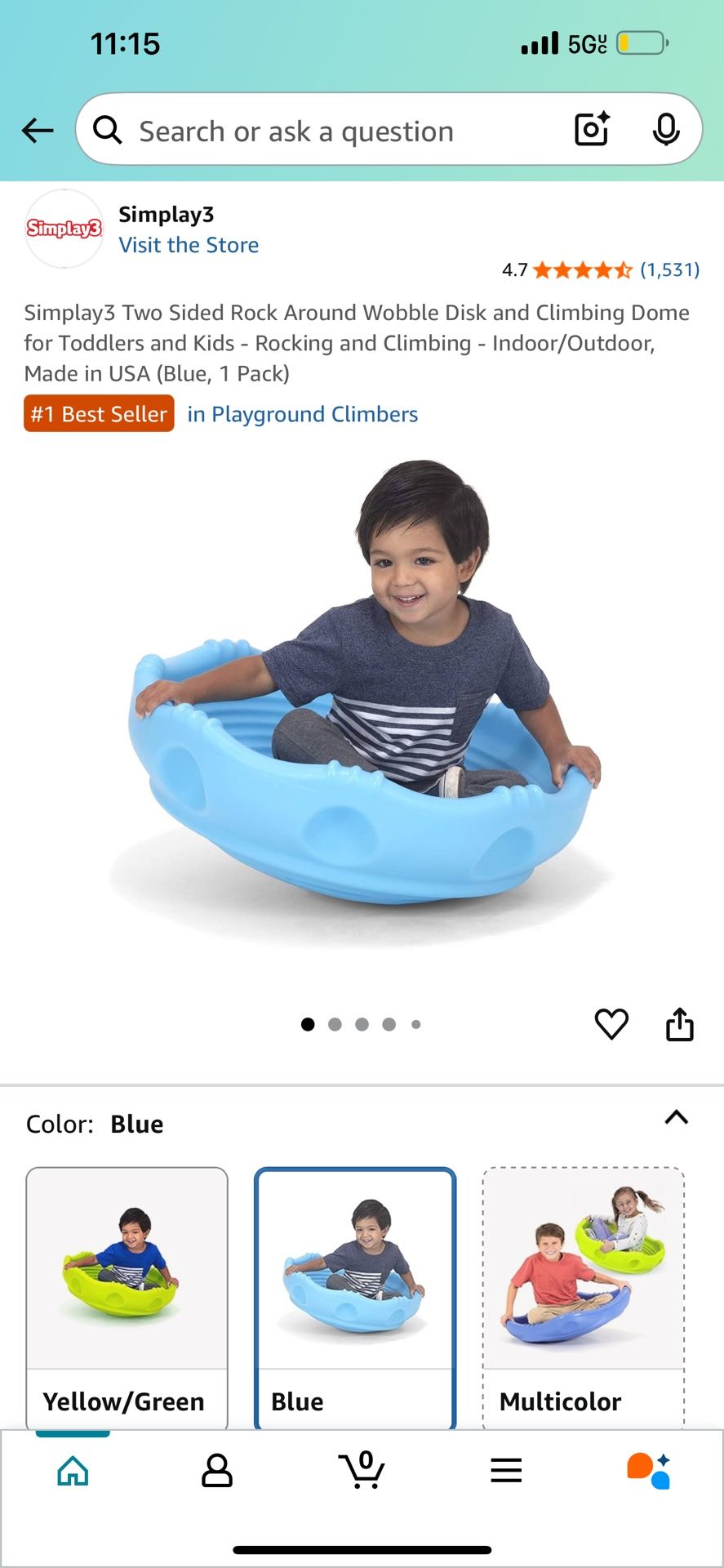Simplay3 Kids Sensory Toy.  Blue