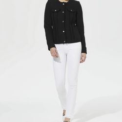 Karl Lagerfeld Paris Women’s White Fringe Jeans Size 6.