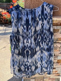 Large sleeveless blouse