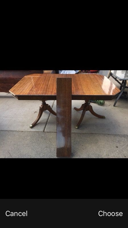 Duncan Phyfe dbl Pedastel Dining Table
