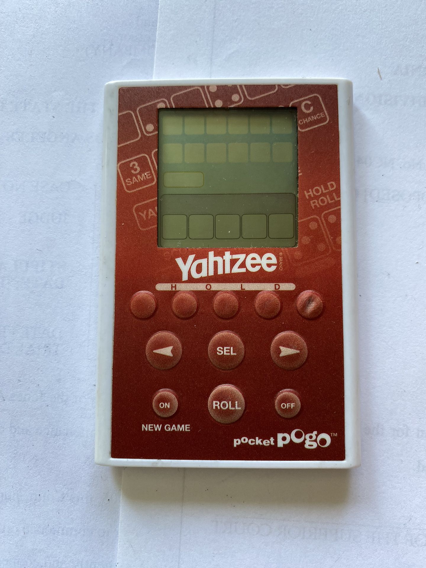 Yahtzee Pocket Pogo Electronic Game