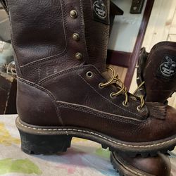 Georgia Logger Boots Mens Size 8W