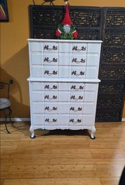 French Provincial Highboy Dresser Chest Measurements On Picture PICK UP ONLY