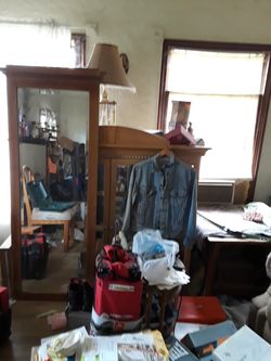 Antique train mirror