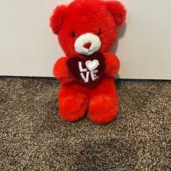 A Red Teddy Bear With A Heart