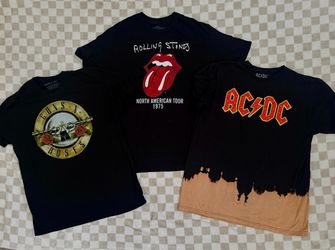 Unisex Rock band tshirts size Large