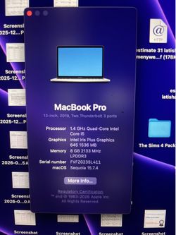 2019 13 in MacBook Pro