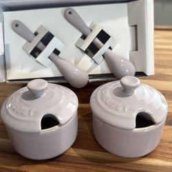Le Creuset Condiment Pots w Spoon in Shallot