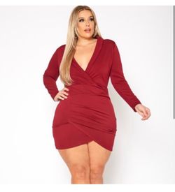 1x burgundy dress
