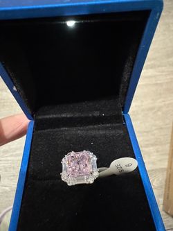 Pink Gemstone Ring – Size 6 New in Box