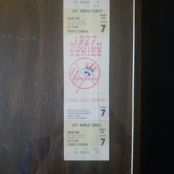 1977 World Series Ticket "Rare"