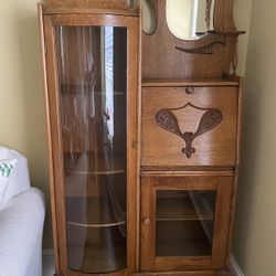Antique Cabinet and Secretary w/ Desk