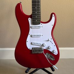 Matte Red Strat Electric Guitar