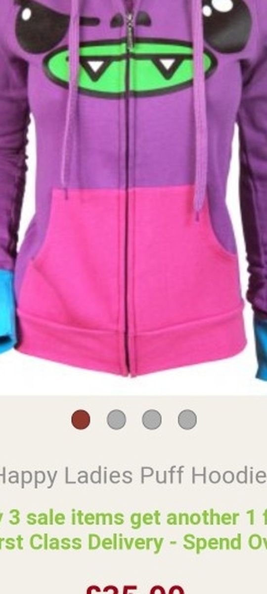 So So Happy Purple Monster Zip Up