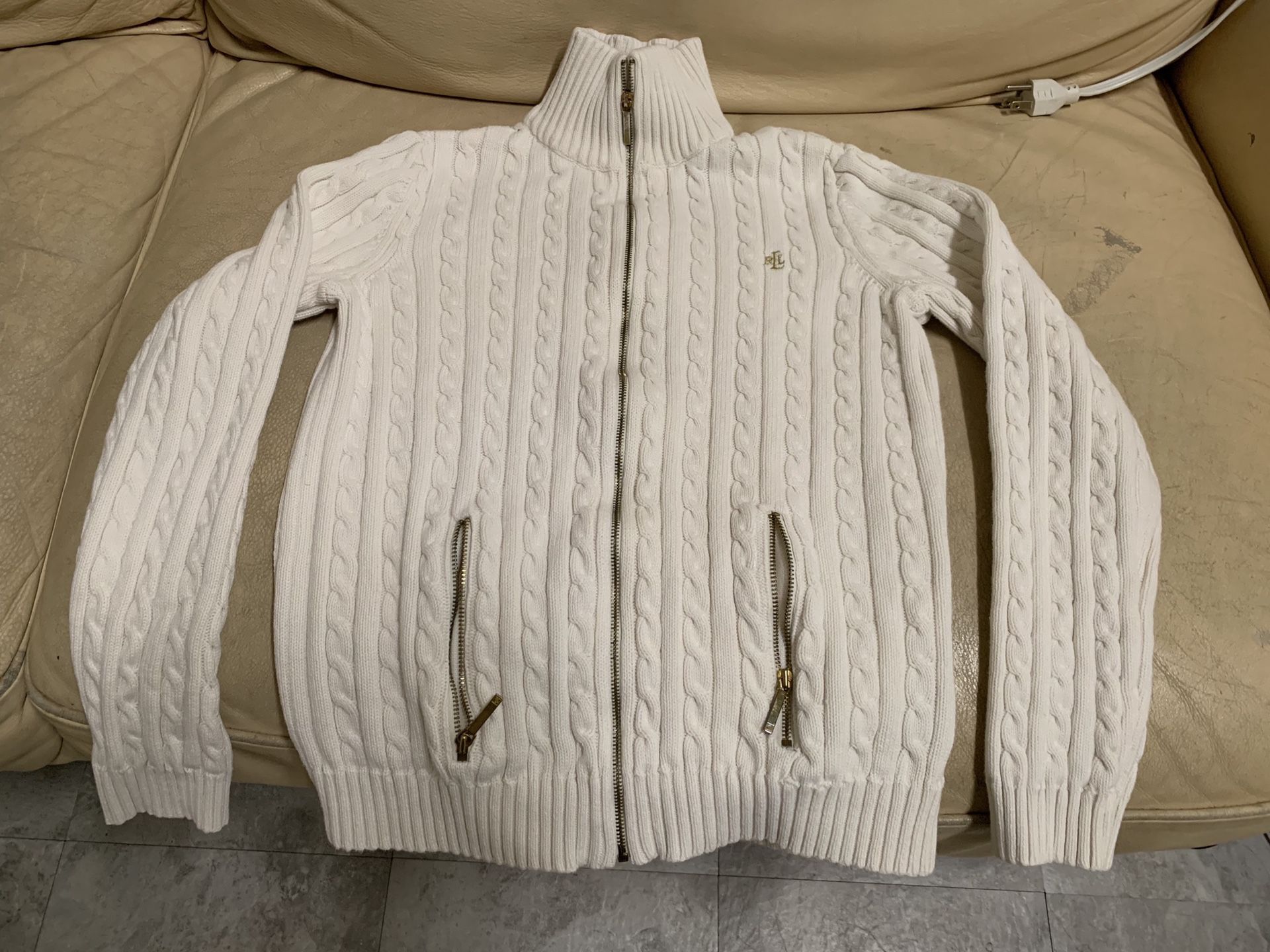 Ralph Lauren girl full zip sweater size small