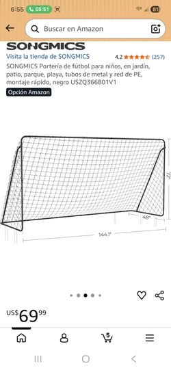 Arco y redes de futbol