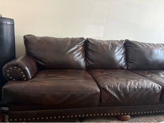 Brown 3-seat sofa