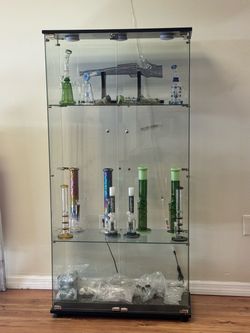 Display case with items inside $300