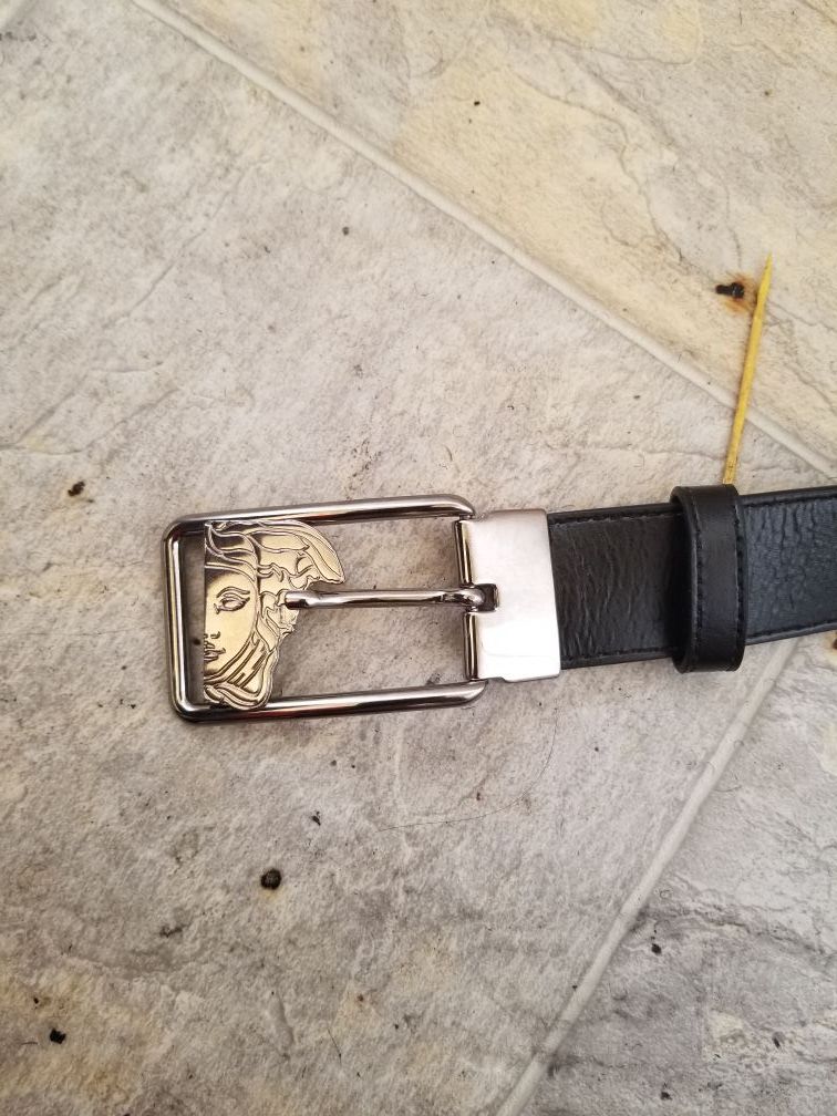 Vera pelle Versace collection Black leather belt (REAL DEAL) 100$