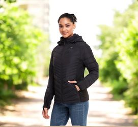 NEW Ororo Women's Black Heated Puffer Jacket