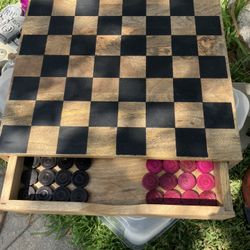 Wood Checker Board 