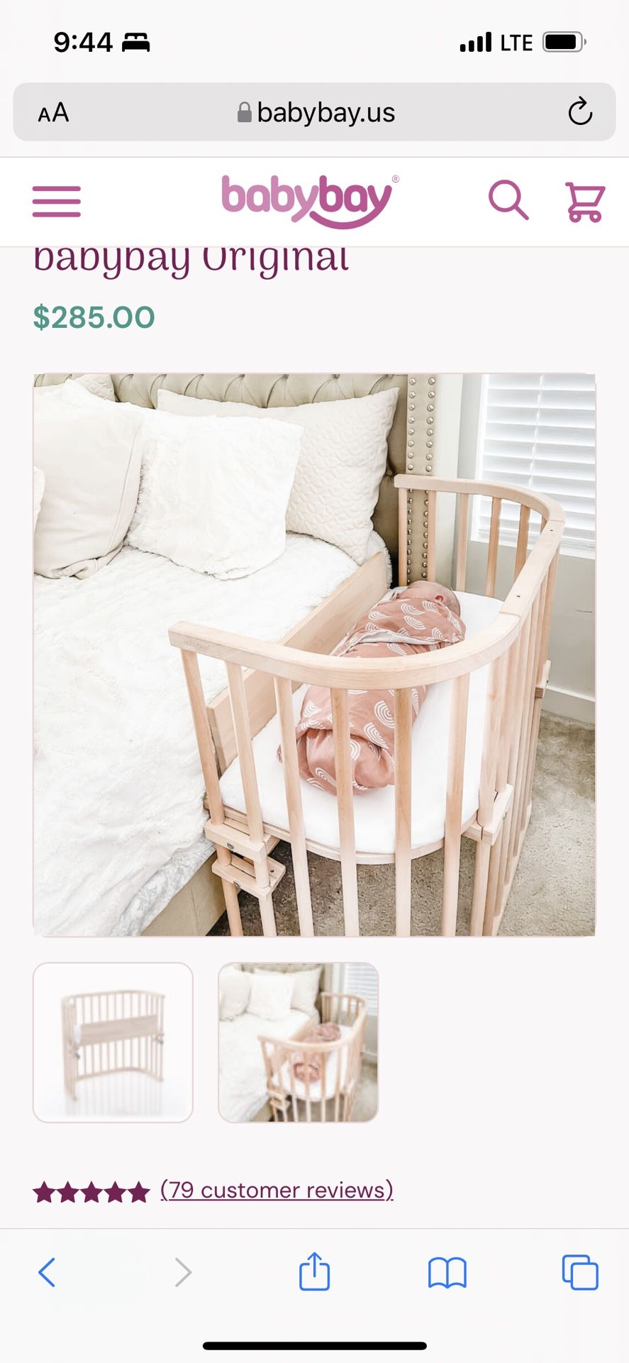 Maxi Co Sleeper Natural Wood 