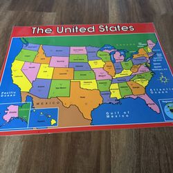 U.S. Map Classroom Poster