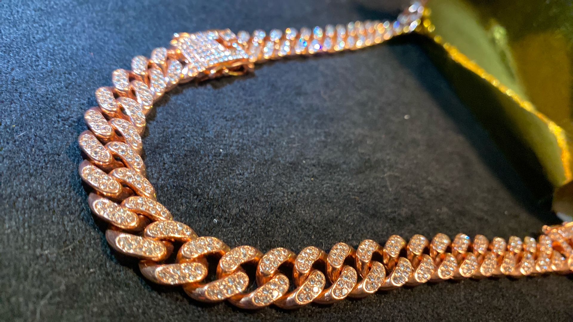 Rare Red Rose Gold Cuban Link Long 26 Inch Or Short 18”