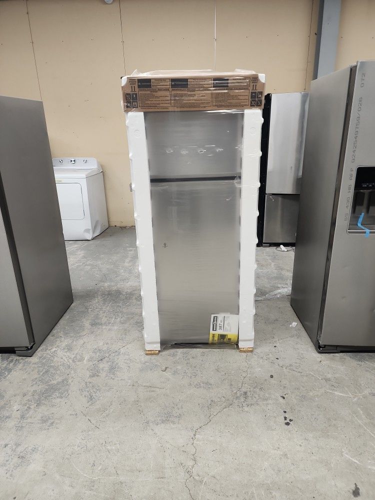 New Whirlpool 28" Wide Stainless Steel Fridge