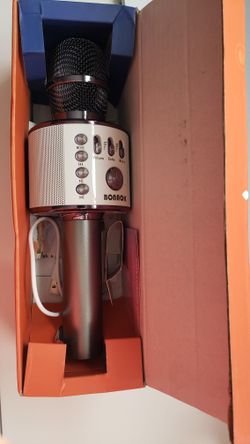 Karaoke Microphone,3-in-1 Portable Handheld Mic Speaker for All Smartphones,Gifts for Kids Adults All Age Q37(Silver)

