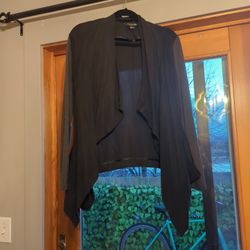 Black Brushes Silk And Dark Grey Cotton Rayon Sleeves